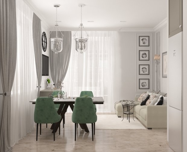 Фото из портфолио СКАНДИ В ДВУШКЕ  – фотографии дизайна интерьеров на INMYROOM