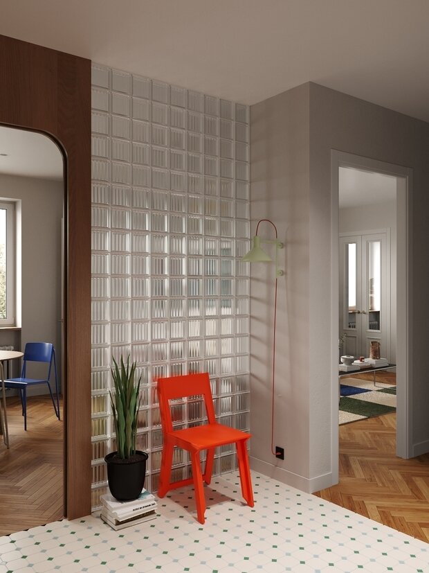 Фотография: Прихожая в стиле Скандинавский, Современный, Эклектика, Квартира, Проект недели, Москва, 4 и больше, Более 90 метров, DSGN HUB, Винтажный – фото на INMYROOM