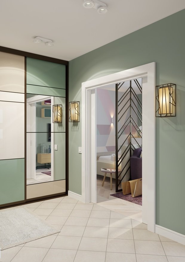 Фотография: Прихожая в стиле Скандинавский, Квартира, Проект недели, Московская область, Анна Кларк, Лобня, Anna Clark interiors, новостройка, Панельный дом, 1 комната, 40-60 метров, РД-17.04 – фото на INMYROOM