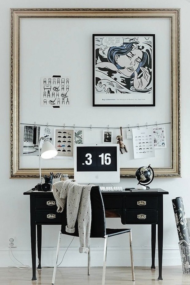 Фотография: Офис в стиле Лофт, Скандинавский, Кабинет, Интерьер комнат – фото на INMYROOM