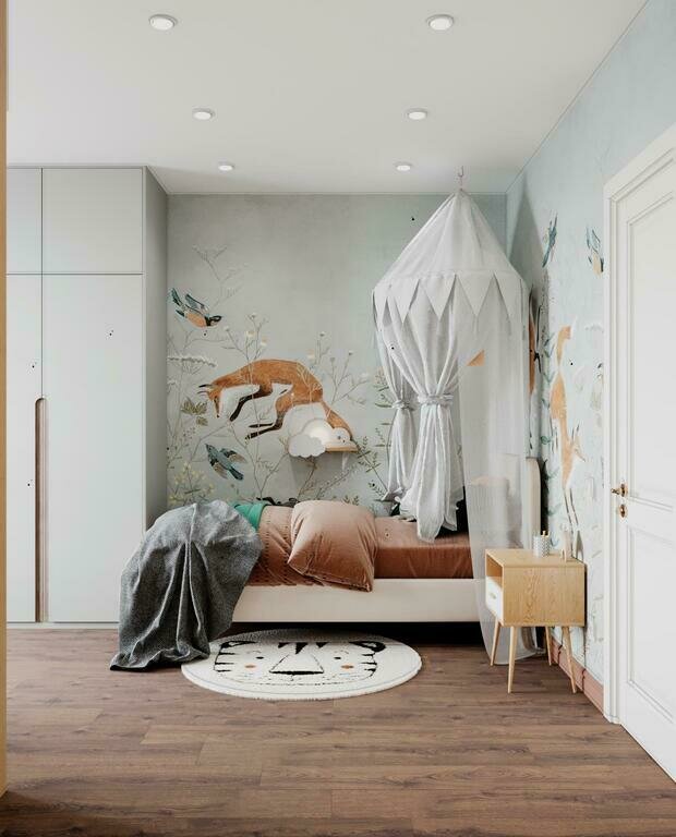 Фотография: Детская в стиле Скандинавский, Современный, Эклектика, Квартира, Проект недели, Санкт-Петербург, Монолитный дом, 3 комнаты, 60-90 метров, VizDiz, Илона Ореховская – фото на INMYROOM