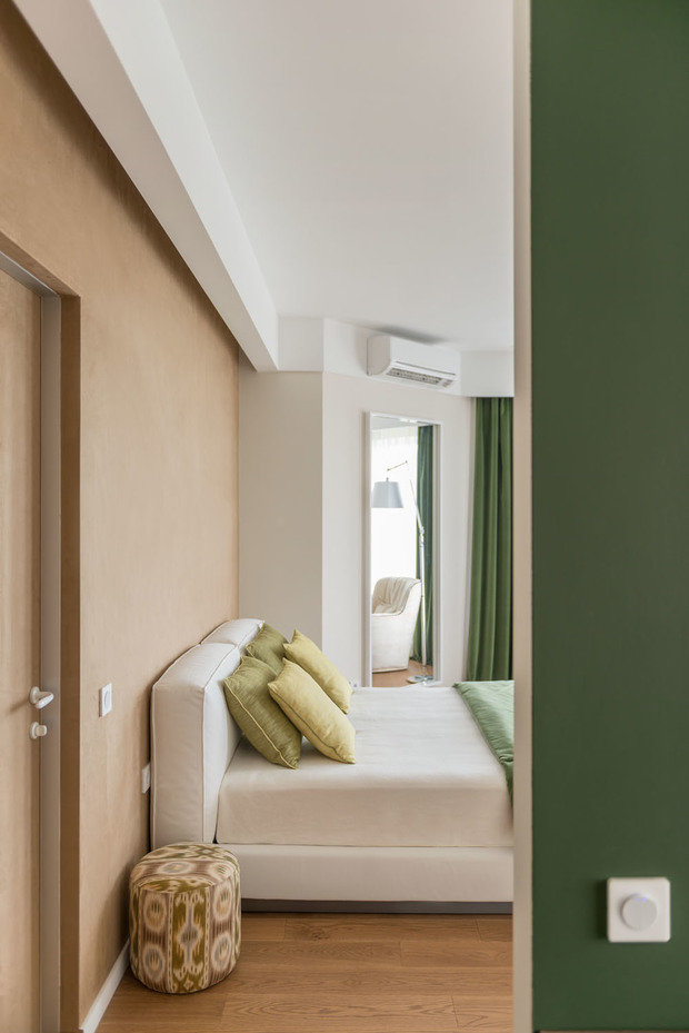 Фотография: Спальня в стиле Современный, Квартира, Минимализм, Проект недели, Эко, новостройка, Ростов-на-Дону, Анастасия Тюменева, Монолитный дом, 2 комнаты, Более 90 метров – фото на INMYROOM