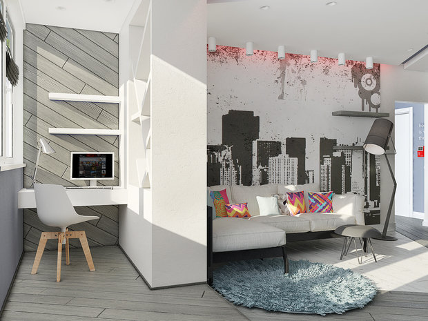 Фото из портфолио Однокомнатная квартира в Москве – фотографии дизайна интерьеров на INMYROOM