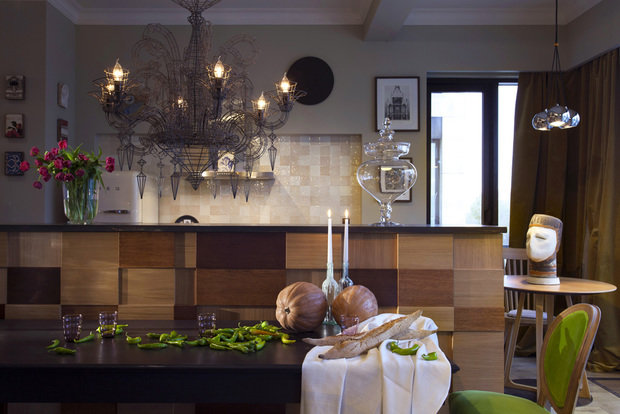 Фотография: Кухня и столовая в стиле Эклектика, Классический, Квартира, Дома и квартиры, Проект недели – фото на INMYROOM