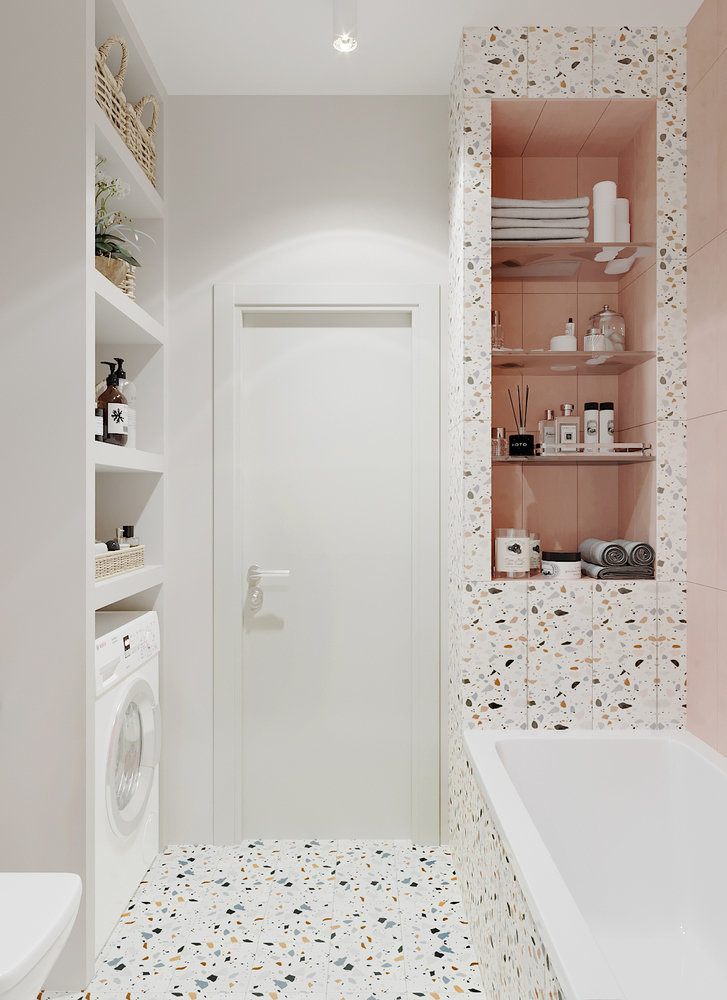 Фотография: Ванная в стиле Современный, Малогабаритная квартира, Квартира, Студия, Проект недели, Красногорск, до 40 метров, Ольга Бойцова – фото на INMYROOM Фотография: Ванная в стиле Современный, Малогабаритная квартира, Квартира, Студия, Проект недели, Красногорск, до 40 метров, Ольга Бойцова – фото на INMYROOM