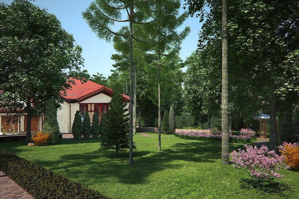 Фото из портфолио Ландшафт на участке загородного дома – фотографии дизайна интерьеров на INMYROOM Фото из портфолио Ландшафт на участке загородного дома – фотографии дизайна интерьеров на INMYROOM