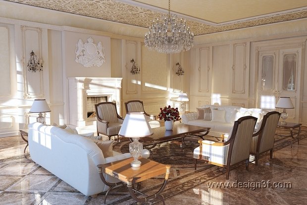 Фото из портфолио Роскошный каминный зал – фотографии дизайна интерьеров на INMYROOM