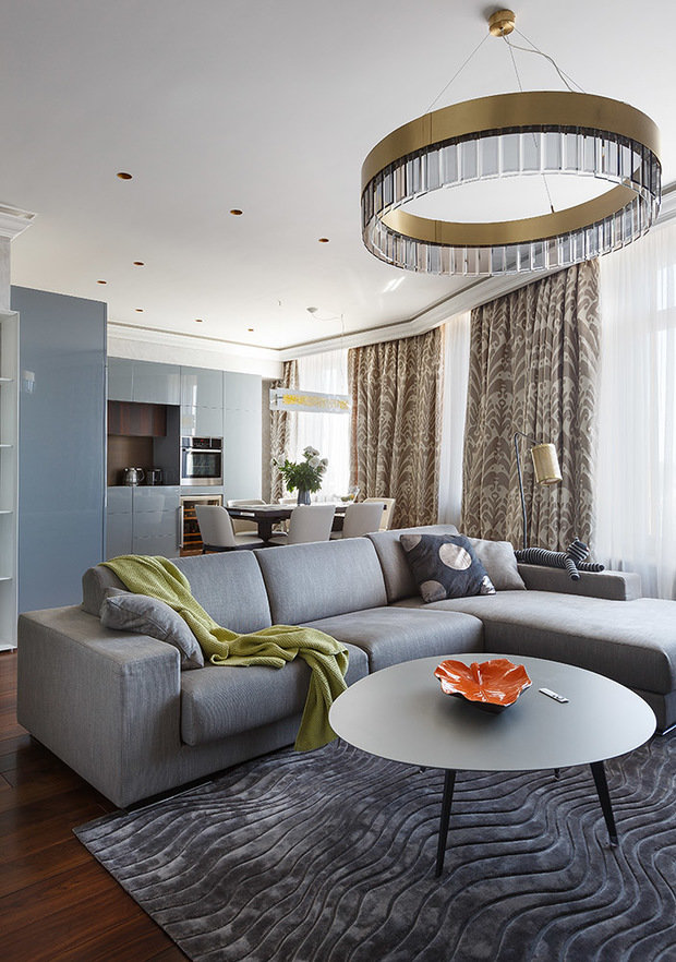 Фотография: Кухня и столовая в стиле Современный, Гостиная, Интерьер комнат, Проект недели – фото на INMYROOM