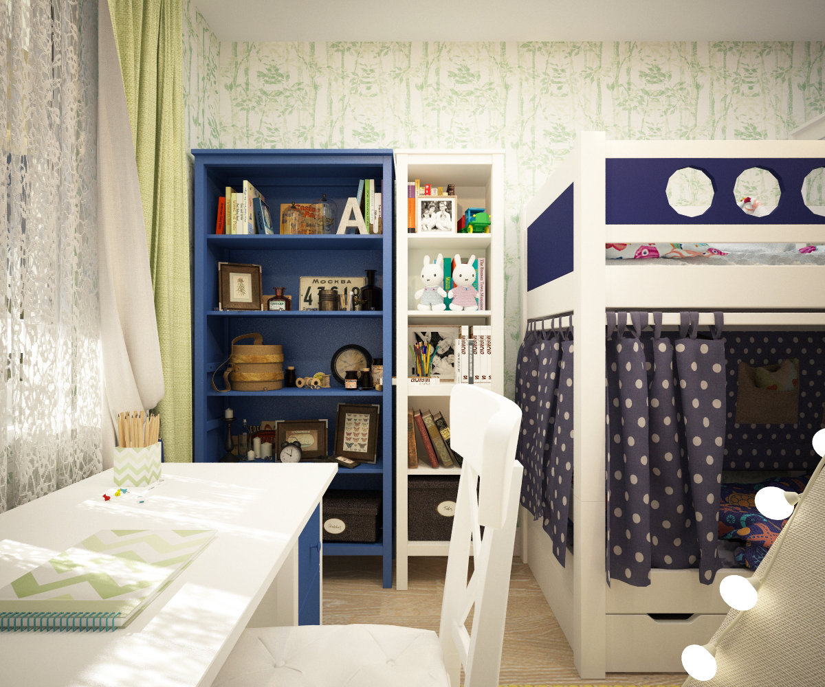 Фотография: Детская в стиле Скандинавский, Современный, Квартира, Проект недели, Московская область, Балашиха, новостройка, Монолитный дом, El Trento Design & Interior, 2 комнаты, 40-60 метров – фото на INMYROOM