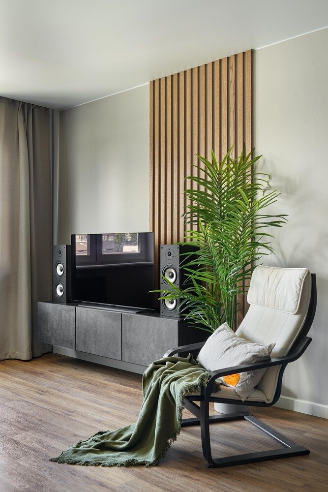 Фотография: Гостиная в стиле Современный, Квартира, Проект недели, Санкт-Петербург, Панельный дом, 2 комнаты, 40-60 метров, 137, Евгения Аборина – фото на INMYROOM