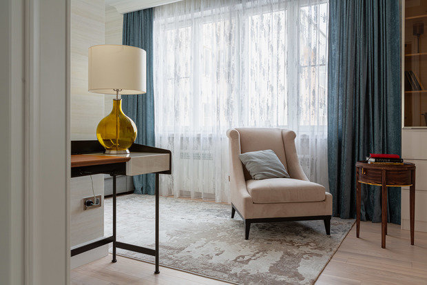 Фотография: Кабинет в стиле Классический, Современный, Квартира, Проект недели, 3 комнаты, Более 90 метров, Иркутск, Мария Бадяева – фото на INMYROOM