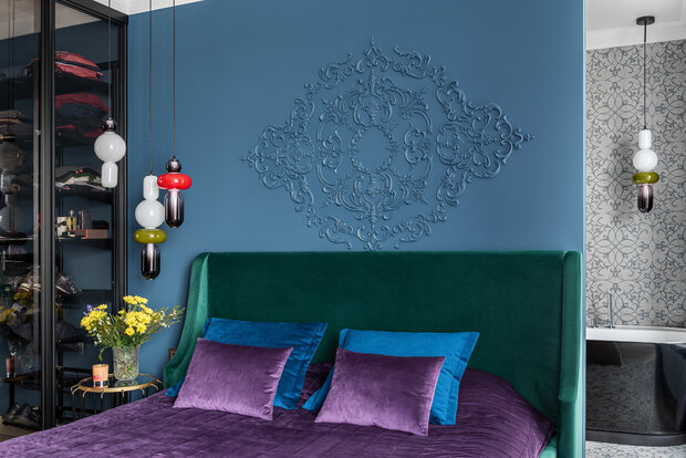 Фотография: Спальня в стиле Современный, Эклектика, Квартира, Проект недели, Москва, 4 и больше, Более 90 метров, Татьяна Бакланова – фото на INMYROOM