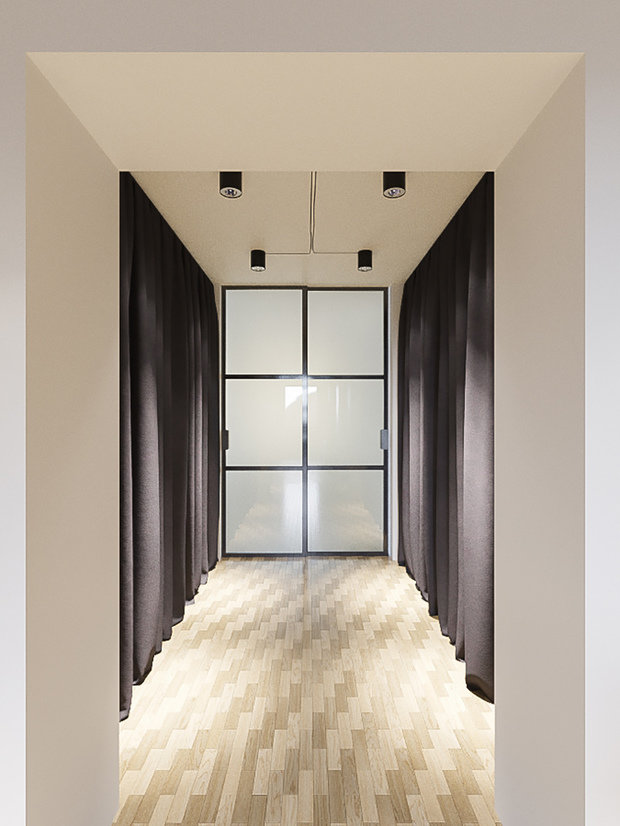 Визуализация интерьера прихожей в стиле минимализм