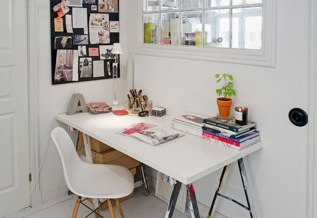Фотография: Офис в стиле Скандинавский, Прованс и Кантри, Малогабаритная квартира, Квартира, Дома и квартиры, Стокгольм – фото на INMYROOM