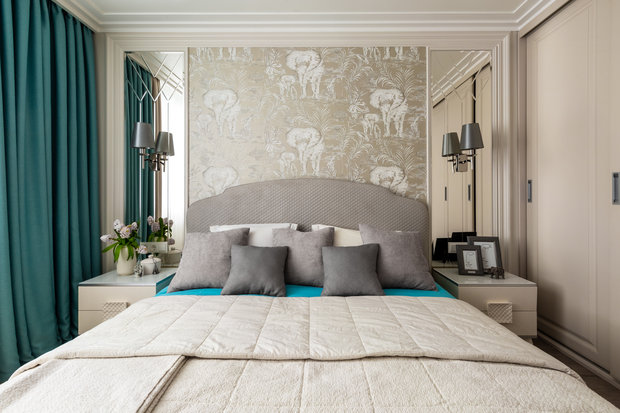 Фотография: Спальня в стиле Классический, Современный, Квартира, Проект недели, Москва, 3 комнаты, 60-90 метров, Анастасия Бондарева, Bond Design – фото на INMYROOM