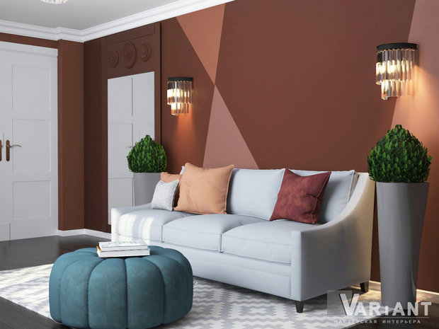 Фото из портфолио Гостиная в коралловом цвете – фотографии дизайна интерьеров на INMYROOM