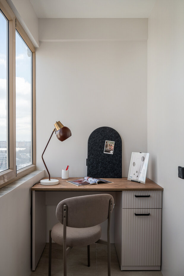 Фотография: Балкон в стиле Современный, Квартира, Проект дня, Новая Москва, Панельный дом, И-155, 1 комната, 40-60 метров, Елена Ранделова – фото на INMYROOM