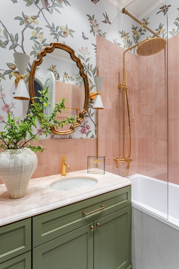 Фотография: Ванная в стиле Классический, Современный, Квартира, Проект дня, Москва, 4 и больше, Более 90 метров, Виктория Колесникова – фото на INMYROOM