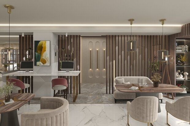 Фото из портфолио NEW STAR HOTEL. Lobby – фотографии дизайна интерьеров на INMYROOM