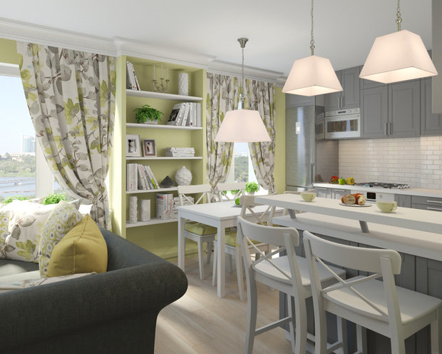 Фото из портфолио Двухкомнатная квартира в скандинавском стиле – фотографии дизайна интерьеров на INMYROOM