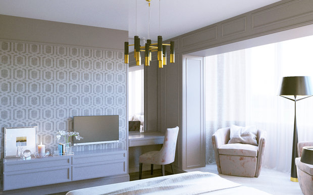 Фото из портфолио Квартира в Москве - Спальня – фотографии дизайна интерьеров на INMYROOM