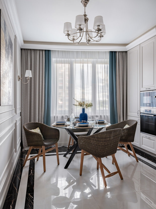 Фотография: Кухня и столовая в стиле Классический, Современный, Квартира, Проект недели, Москва, 3 комнаты, Более 90 метров, Татьяна Романова – фото на INMYROOM