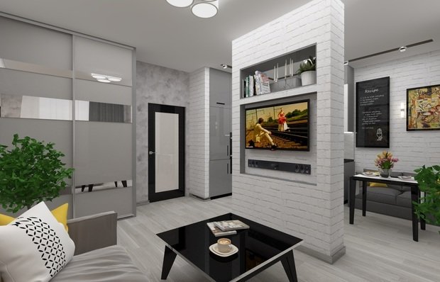 Фото из портфолио Дизайн квартиры-студии – фотографии дизайна интерьеров на INMYROOM