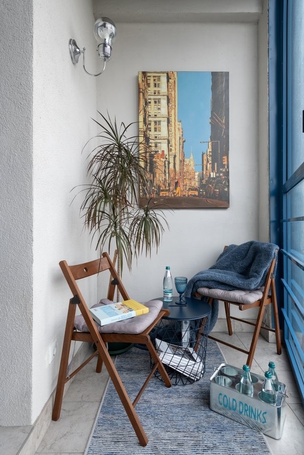 Фотография: Балкон в стиле Современный, Малогабаритная квартира, Квартира, Проект недели, Москва, 1 комната, 40-60 метров, Светлана Краснова – фото на INMYROOM