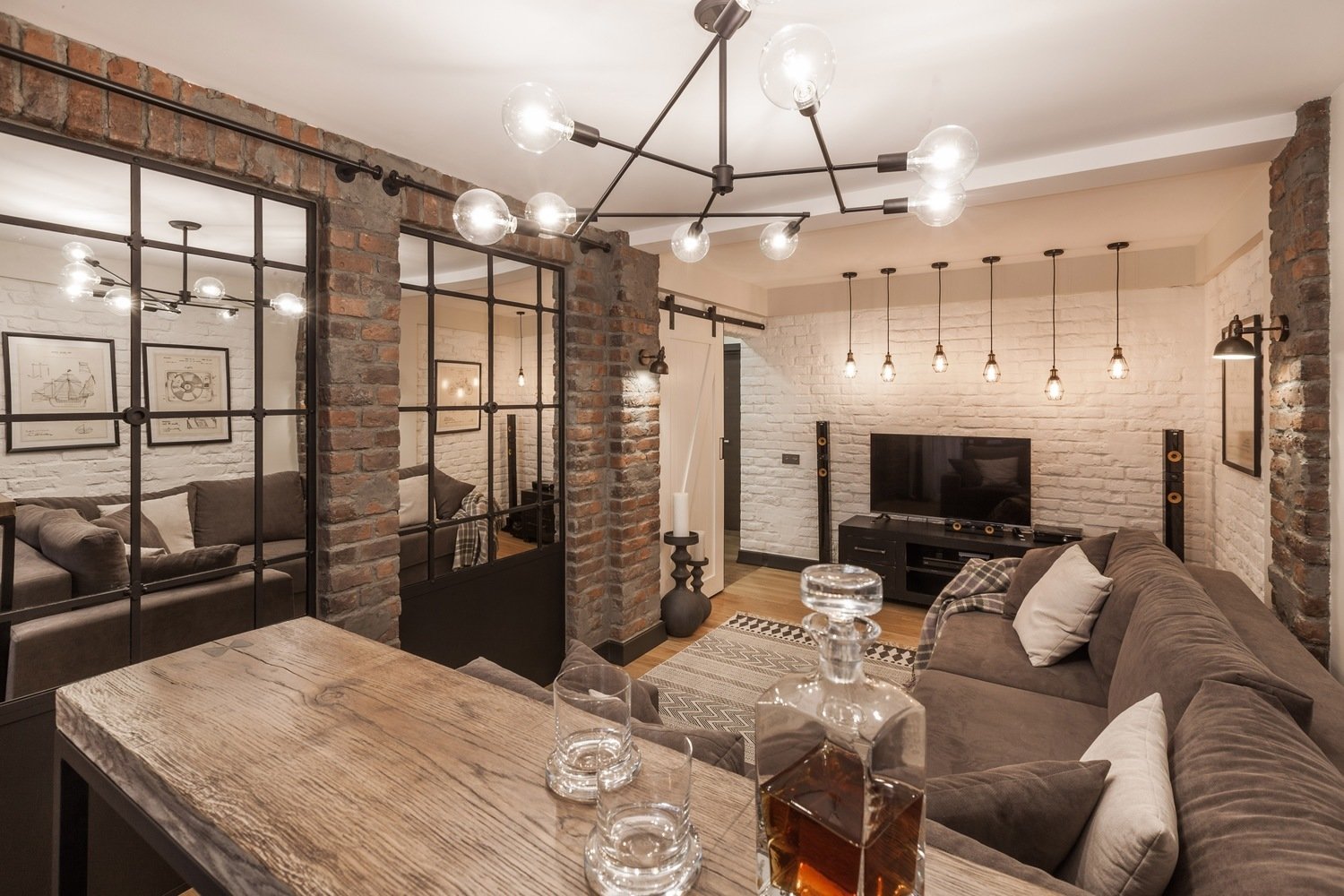 Фотография: Гостиная в стиле Лофт, Квартира, Проект недели, Евгения Лыкасова, Панельный дом, 2 комнаты, 40-60 метров – фото на INMYROOM