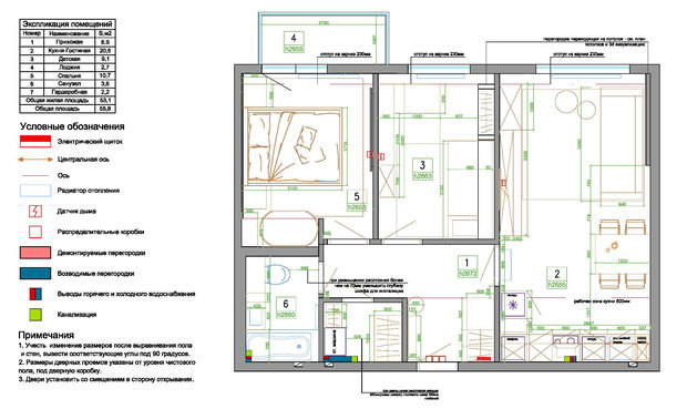 План с расстановкой мебели