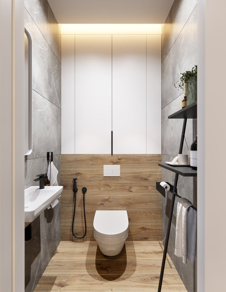 Фотография: Ванная в стиле Современный, Скандинавский, Квартира, Проект недели, Санкт-Петербург, 3 комнаты, 60-90 метров, Олег Минц – фото на INMYROOM