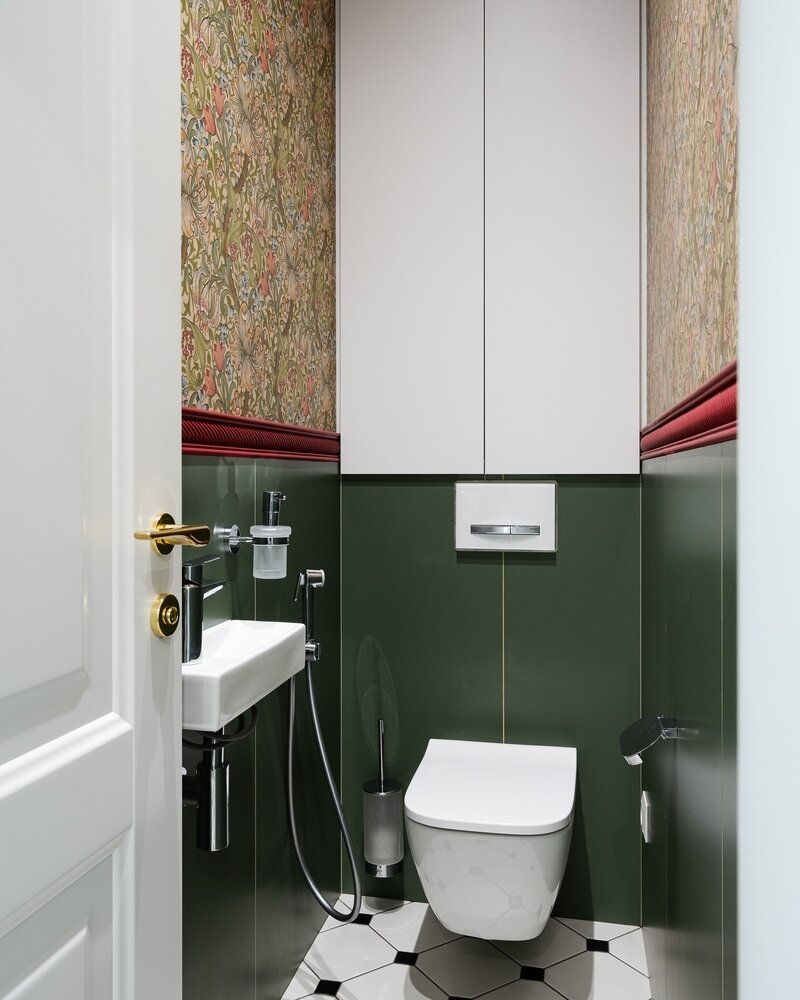 Фотография: Ванная в стиле Классический, Современный, Квартира, Проект недели, Москва, Сталинка, 3 комнаты, 40-60 метров, UN Buro, Анастасия Потапова – фото на INMYROOM