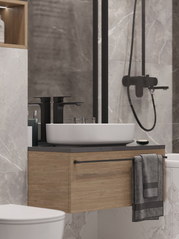 Фото из портфолио Современный интерьер в ЖК «Znak», Ижевск, 73 кв. м2 – фотографии дизайна интерьеров на INMYROOM