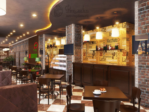 Фото из портфолио сеть кафе Si Coffee – фотографии дизайна интерьеров на InMyRoom.ru