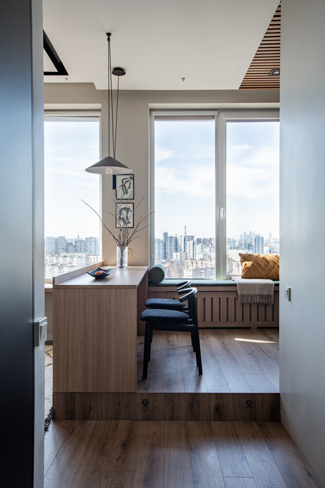 Фотография: Кухня и столовая в стиле Современный, Малогабаритная квартира, Квартира, Студия, Проект недели, Москва, Монолитный дом, до 40 метров, Екатерина Егорова-Орлетинова, Екатерина Балданова – фото на INMYROOM Фотография: Кухня и столовая в стиле Современный, Малогабаритная квартира, Квартира, Студия, Проект недели, Москва, Монолитный дом, до 40 метров, Екатерина Егорова-Орлетинова, Екатерина Балданова – фото на INMYROOM