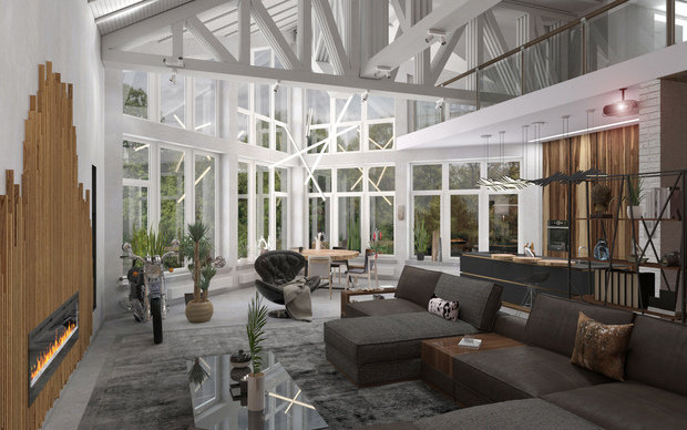 Фотография: Гостиная в стиле Лофт, Проект недели, ПРЕМИЯ INMYROOM – фото на INMYROOM