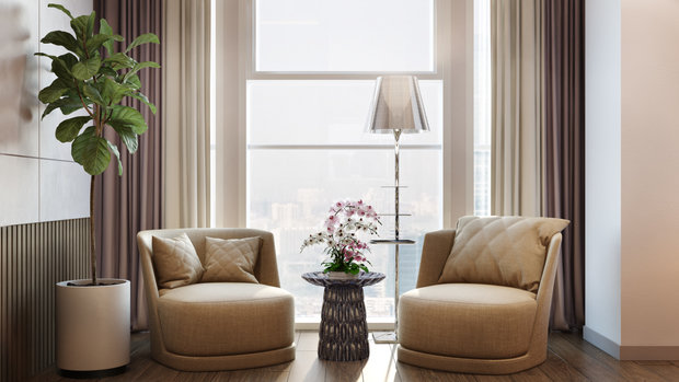 Фото из портфолио Апартаменты в Москва-Сити – фотографии дизайна интерьеров на INMYROOM