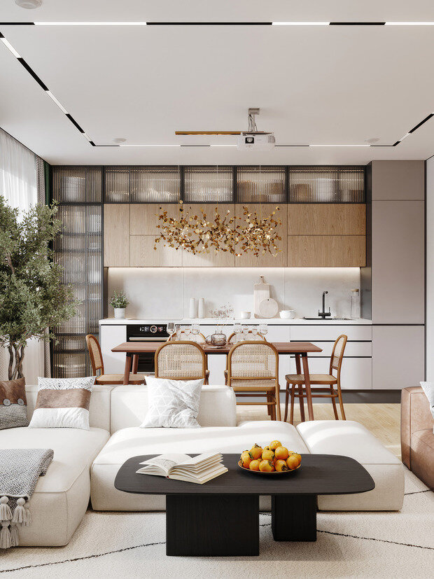 Фотография: Кухня и столовая в стиле Современный, Эклектика, Эко, Бохо, Прихожая, Квартира, Проект дня, Санкт-Петербург, Юлия Чернова, 4 и больше, 60-90 метров – фото на INMYROOM