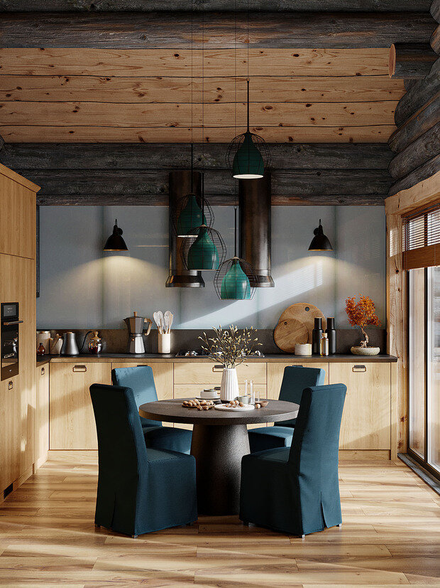 Фотография: Кухня и столовая в стиле Лофт, Современный, Эко, Прованс и Кантри, Дом, Проект дня, Дом и дача, Юлия Чернова, 3 комнаты, Более 90 метров, Астрахань – фото на INMYROOM