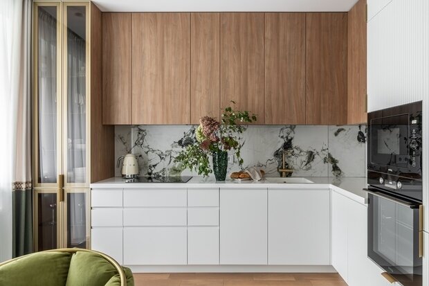 Фотография: Кухня и столовая в стиле Классический, Современный, Квартира, Проект недели, Балашиха, 2 комнаты, 40-60 метров, 60-90 метров, Ольга Филиппова – фото на INMYROOM