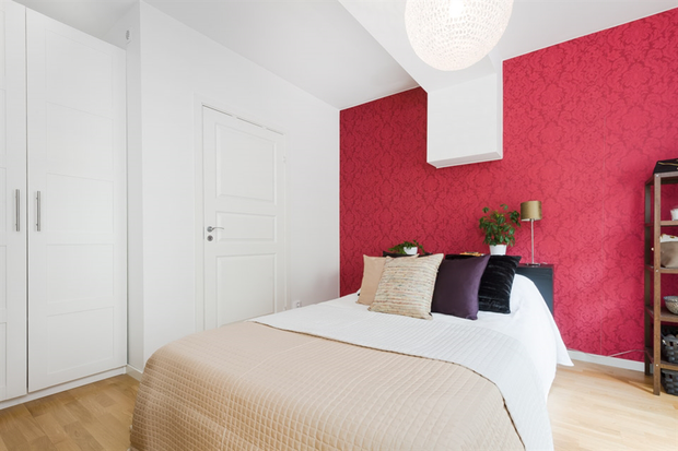 Фотография: Спальня в стиле Скандинавский, Современный, Малогабаритная квартира, Квартира, Дома и квартиры – фото на INMYROOM