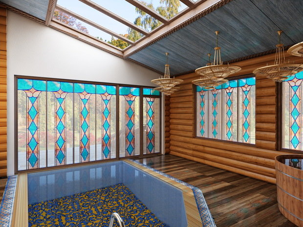 Фото из портфолио Бассейн. Народная русская банька. – фотографии дизайна интерьеров на INMYROOM
