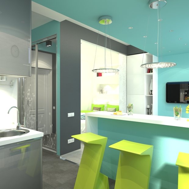 Фото из портфолио Квартира 30 квадратных метров в Сочи – фотографии дизайна интерьеров на INMYROOM