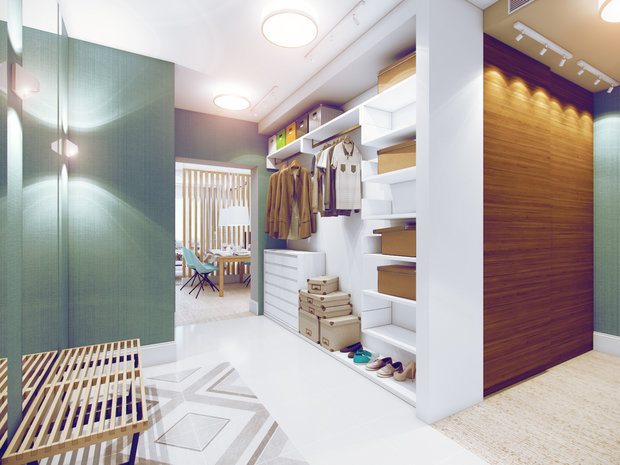 Фотография: Прихожая в стиле Современный, Эко, Декор интерьера, Квартира, Планировки, Хранение, Текстиль, Освещение, Декор, Мебель и свет, Минимализм, Проект недели, Перепланировка – фото на INMYROOM