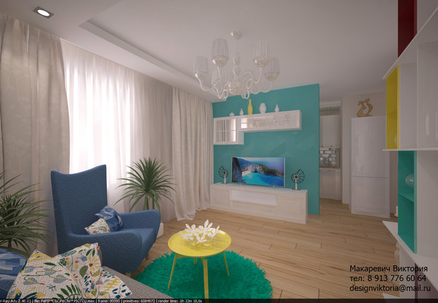 Фото из портфолио Квартира 45 кв.м. на Романова – фотографии дизайна интерьеров на INMYROOM