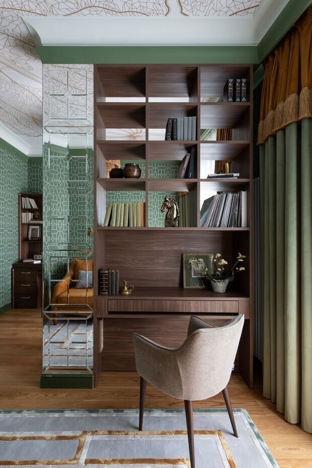Фотография: Кабинет в стиле Современный, Эклектика, Квартира, Проект дня, Ростов-на-Дону, 3 комнаты, Более 90 метров, Эксклюзивные проекты, Алла Пляшник, Виктория Щербакова – фото на INMYROOM