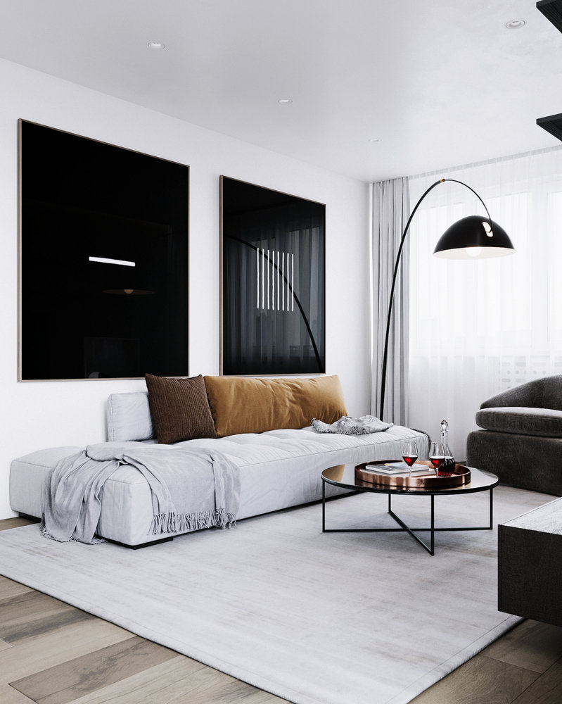 Фотография: Гостиная в стиле Современный, Квартира, Минимализм, Проект недели, Казахстан, 2 комнаты, 40-60 метров, Anova Interior Design – фото на INMYROOM Фотография: Гостиная в стиле Современный, Квартира, Минимализм, Проект недели, Казахстан, 2 комнаты, 40-60 метров, Anova Interior Design – фото на INMYROOM