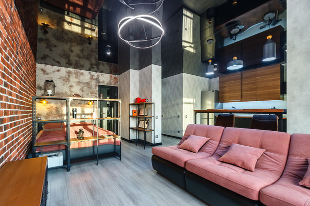 Фотография: Гостиная в стиле Лофт, Квартира, Студия, Проект недели, Ростов-на-Дону, 40-60 метров, Вера Чайка – фото на INMYROOM