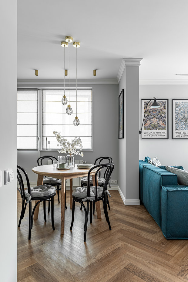 Фотография: Кухня и столовая в стиле Скандинавский, Современный, Квартира, Студия, Проект недели, Пенза, 40-60 метров, Юлия Власова – фото на INMYROOM