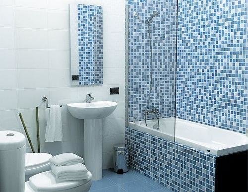 Фотография: Ванная в стиле Современный, Обои, Переделка, Плитка, Краска, Стеновые панели – фото на INMYROOM